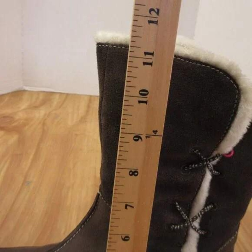 COLUMBIA Delancey Omni Shield Brown Suede Boots Womens 8.5 Omni-Grip Rubber Sole - Picture 12 of 14